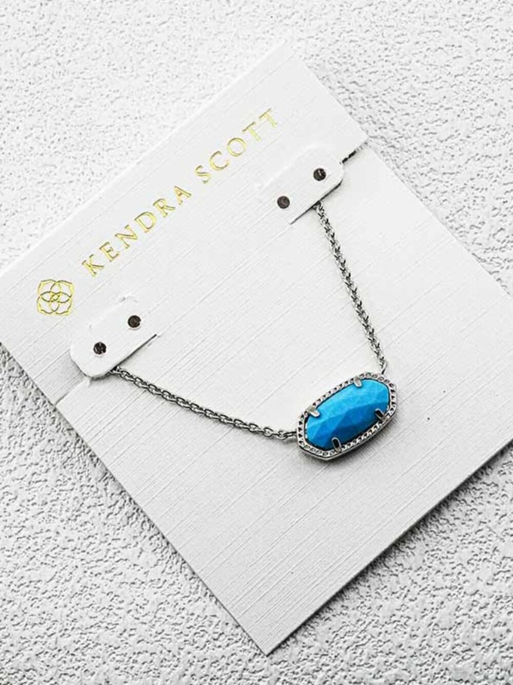 Kendra Scott Blue Stone Silver Chain Necklace